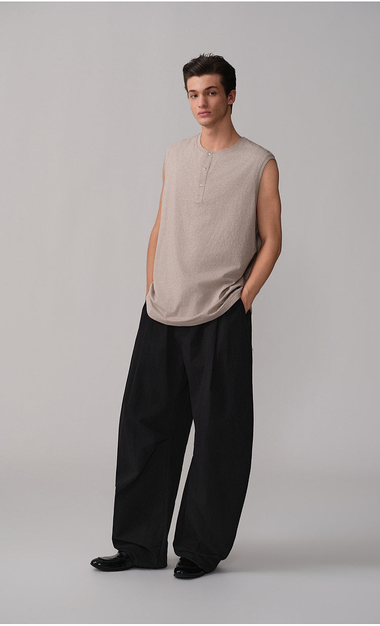 Simitara Pleated Elastic-Waist Casual Work Pants