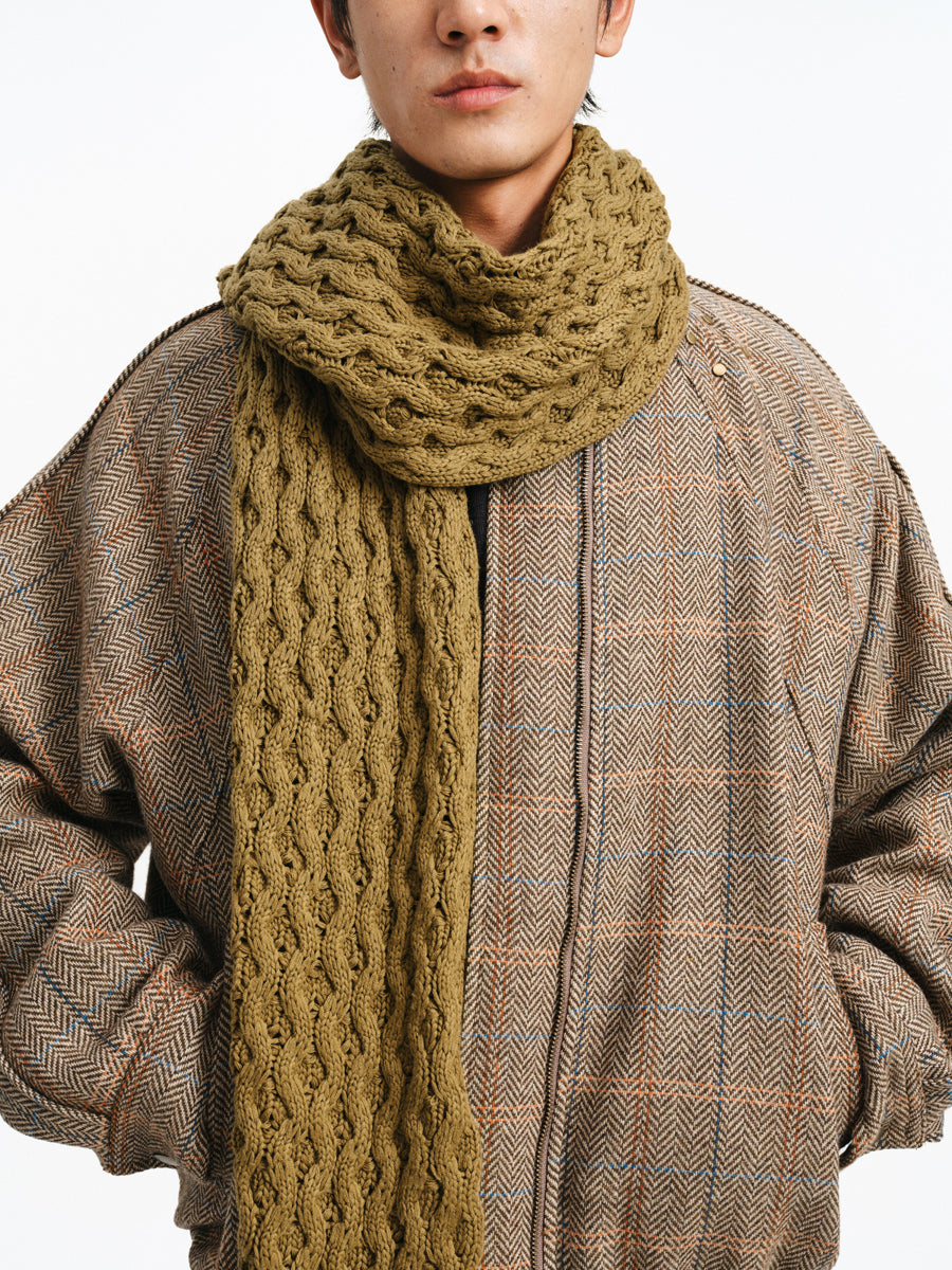 Cable-knit Heated Long Scarf