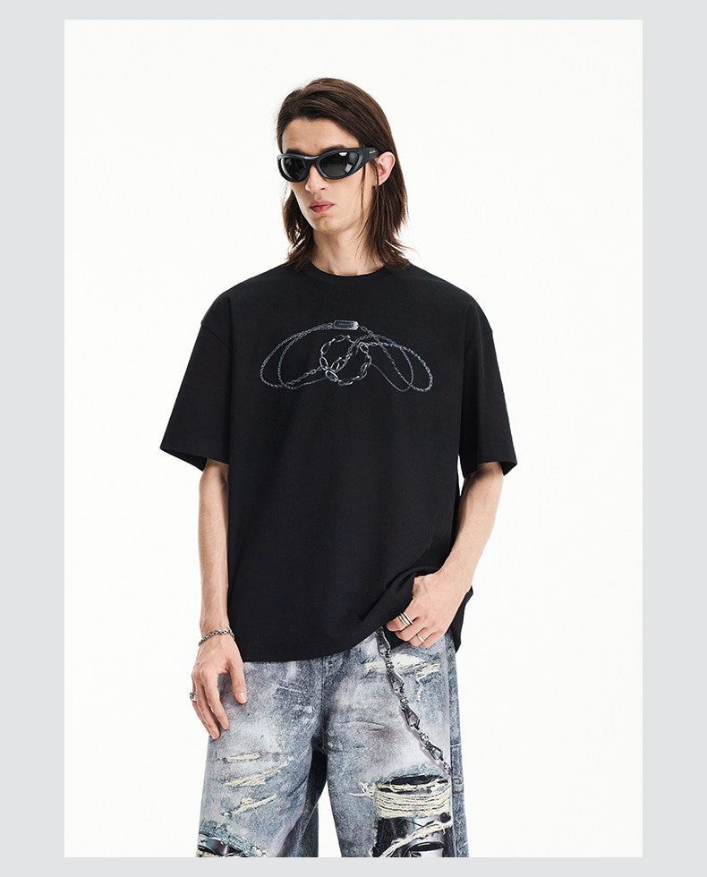 Printed Loose-Fit Round-Neck T-Shirt