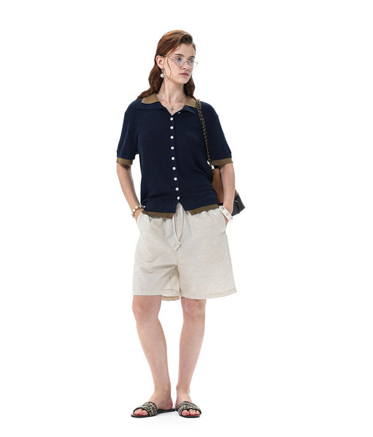 Faux Two-Piece Knit Shirt