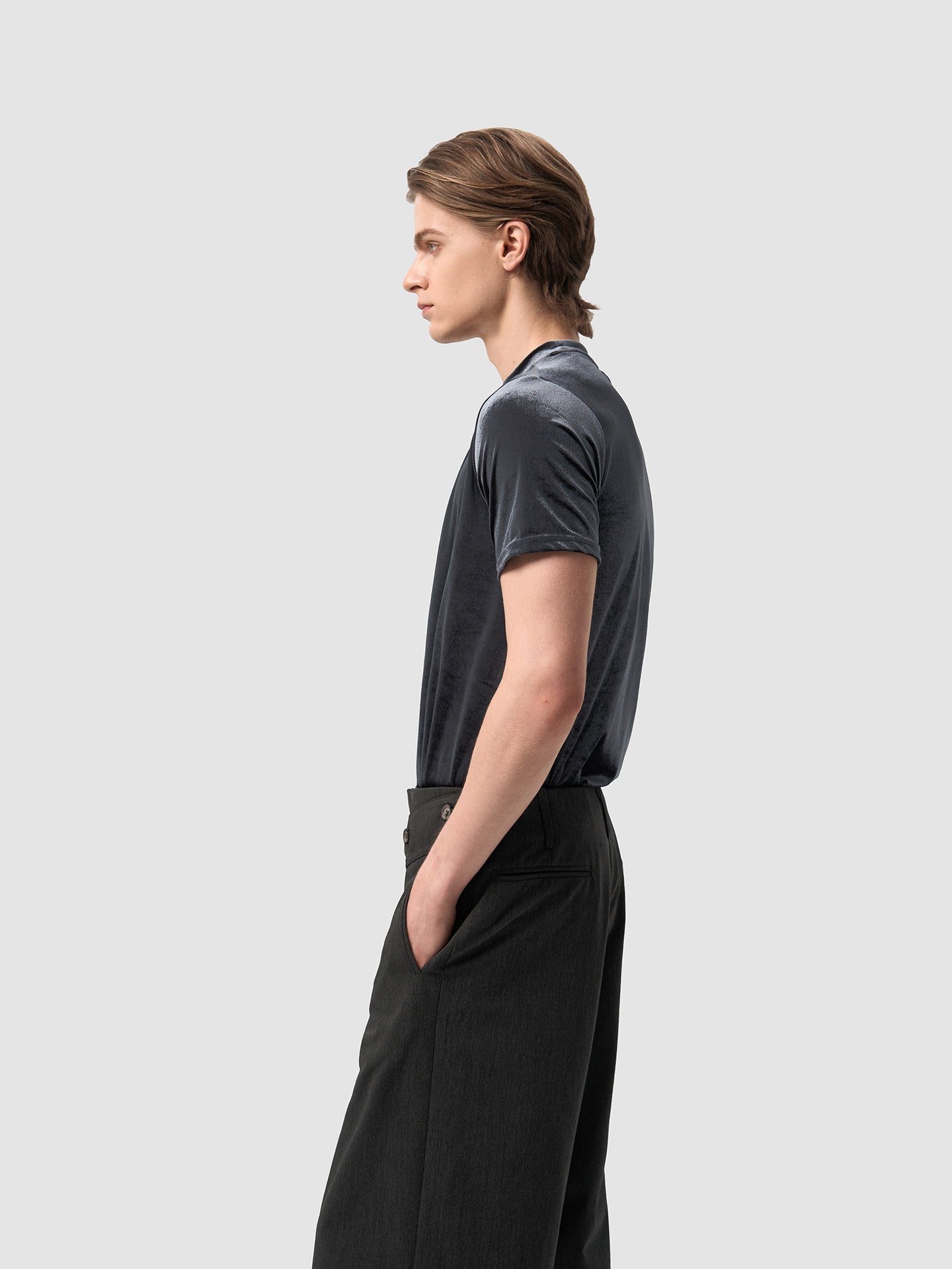 Velvet Mini Turtleneck T-Shirt