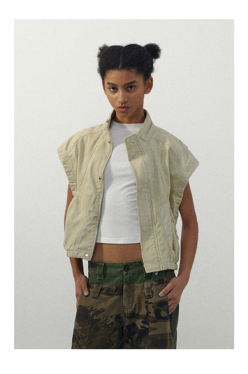 Damaged pleated work vest