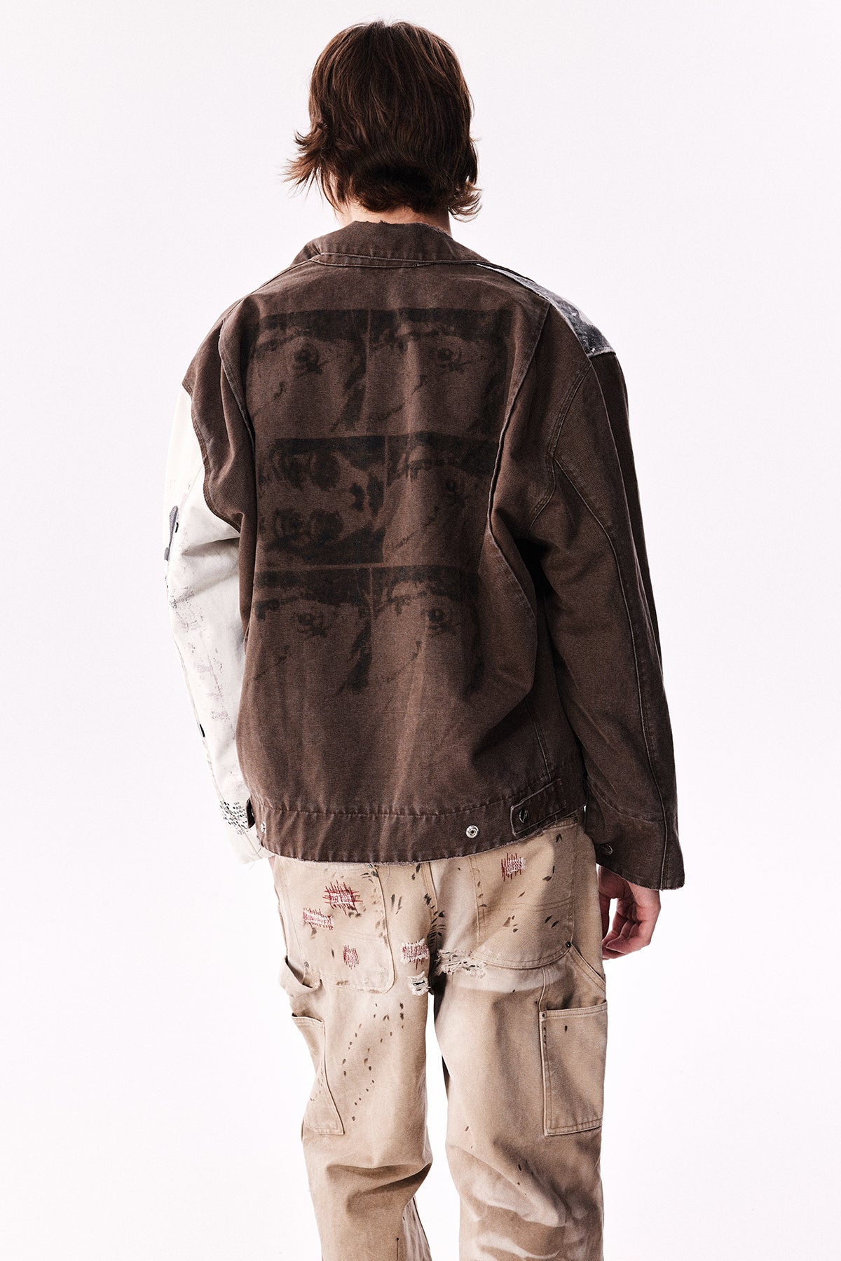 Heavy wash Detroit cotton jacket