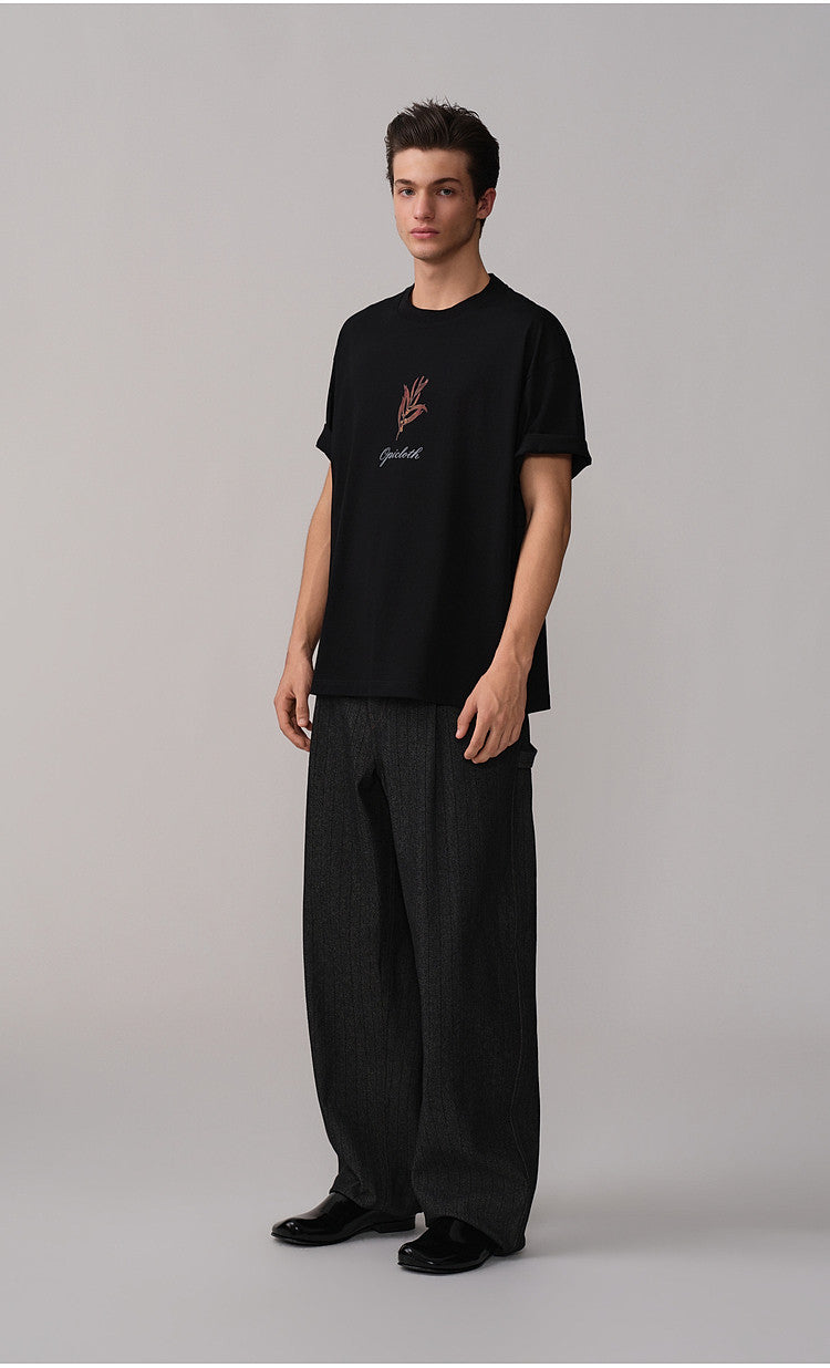 Round-Neck Drop-Shoulder T-Shirt