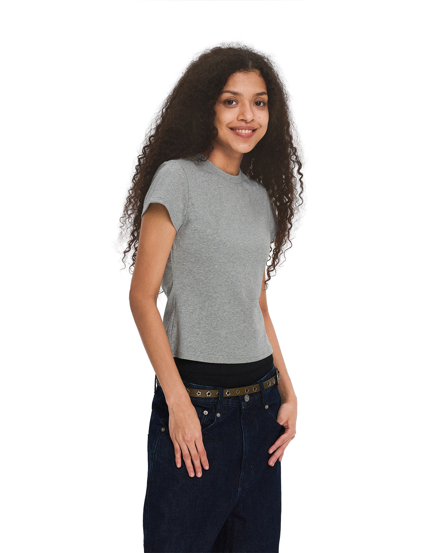 Basic Solid-Color Slim-Fit T-Shirt