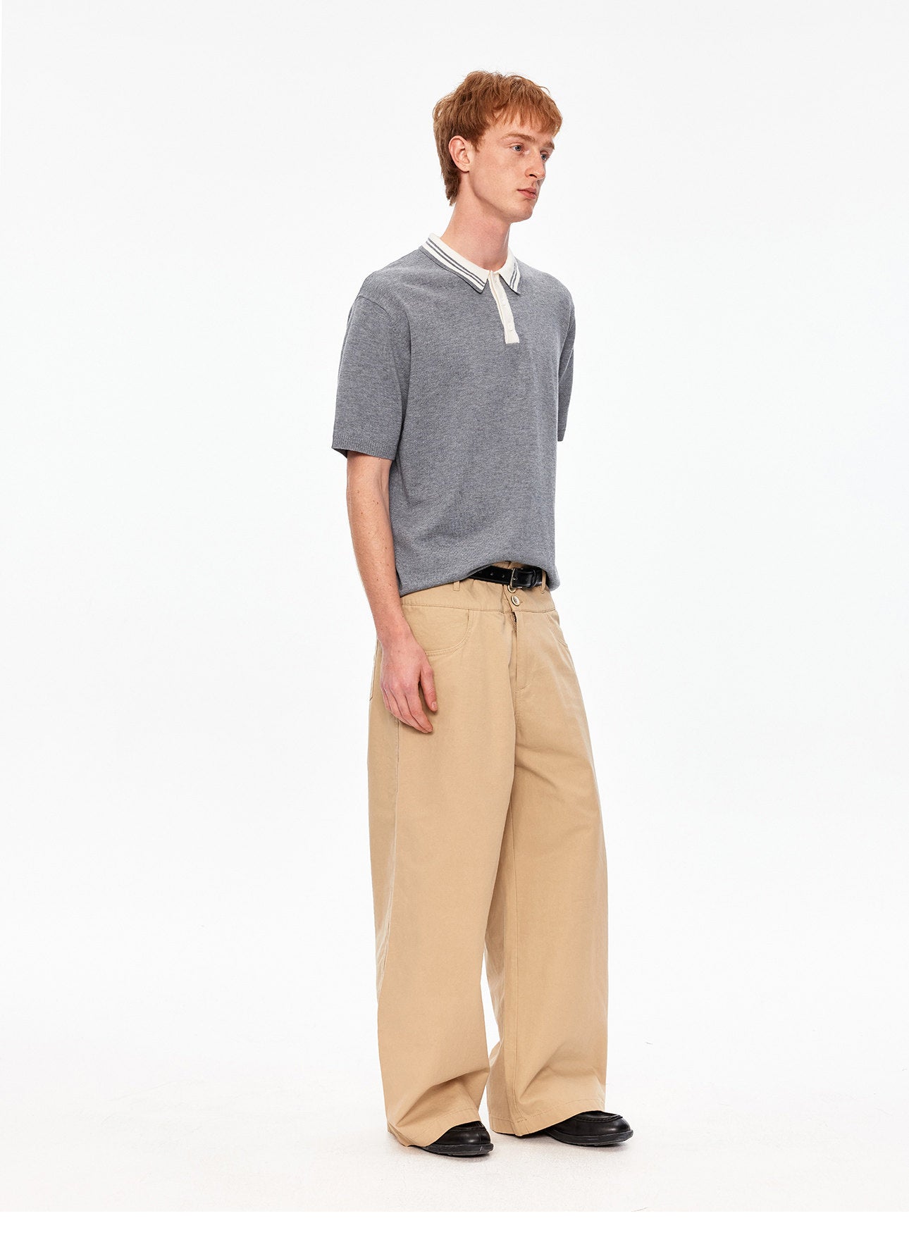 Casual Knit Polo Shirt