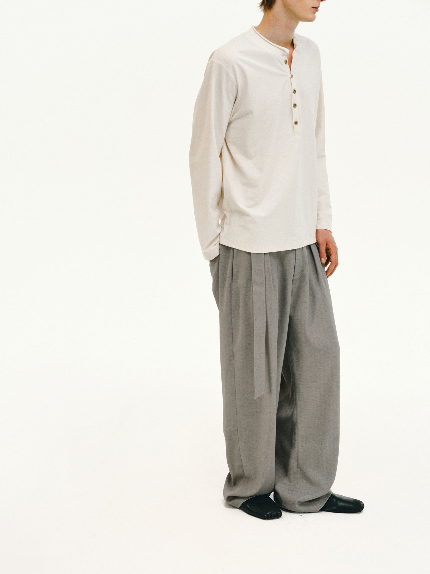 Henry-collar T-shirt