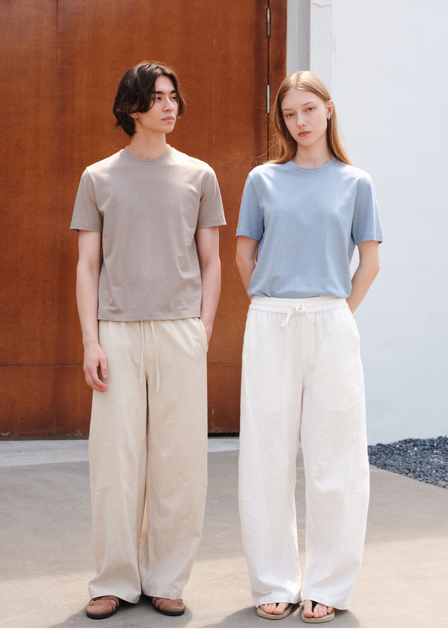 Basic Straight-Shoulder T-Shirt