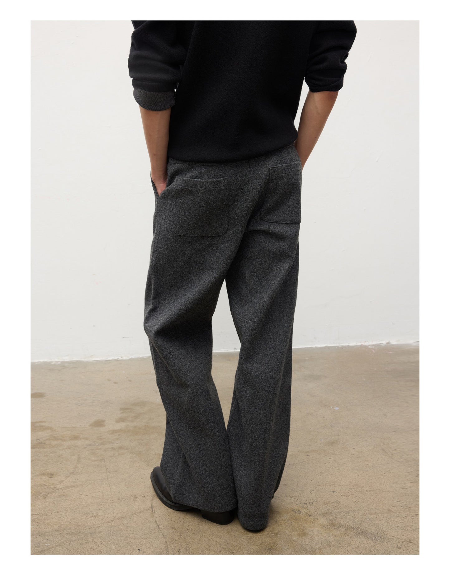 Diagonal Placket Casual Pants