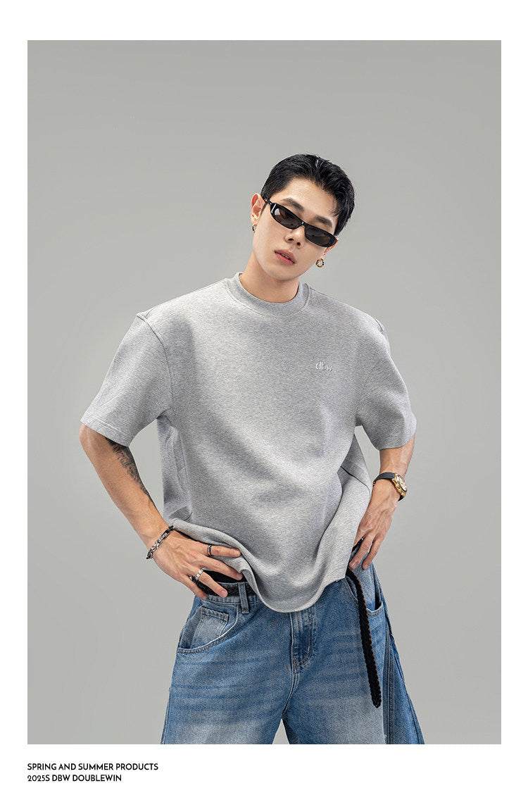 Air Layer Pure Color Loose-Fit T-Shirt
