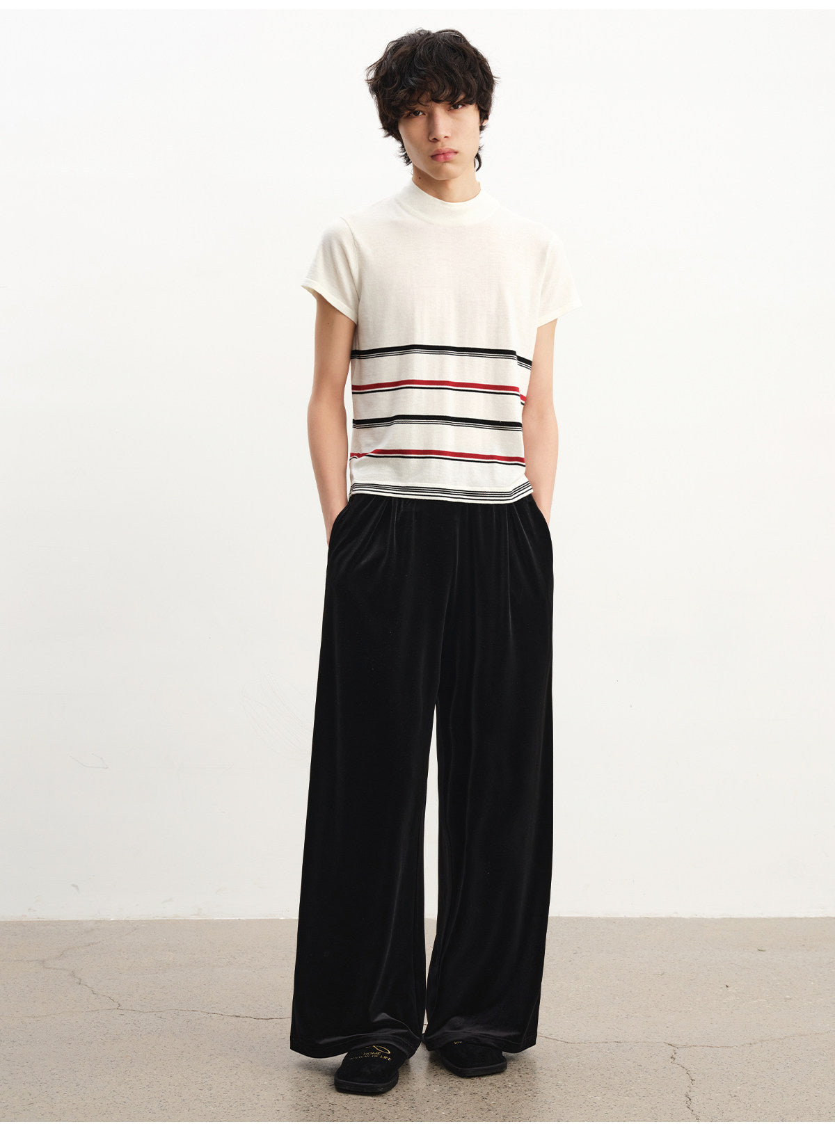 Velvet Pleated Casual Pants