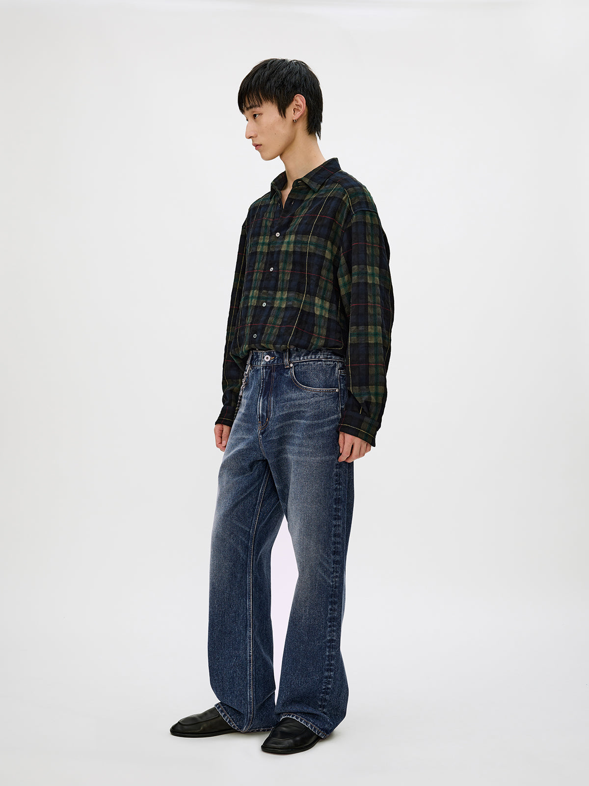 Cotton Twill Straight Leg Jeans