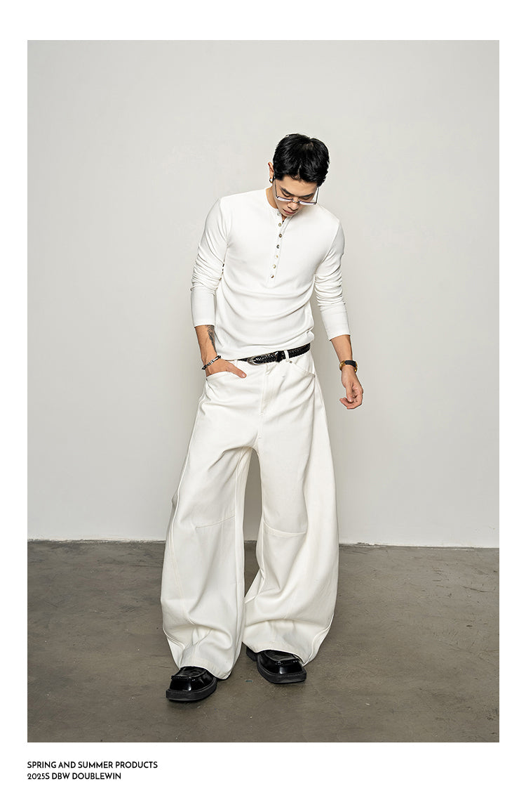 High-Waisted Casual Pants