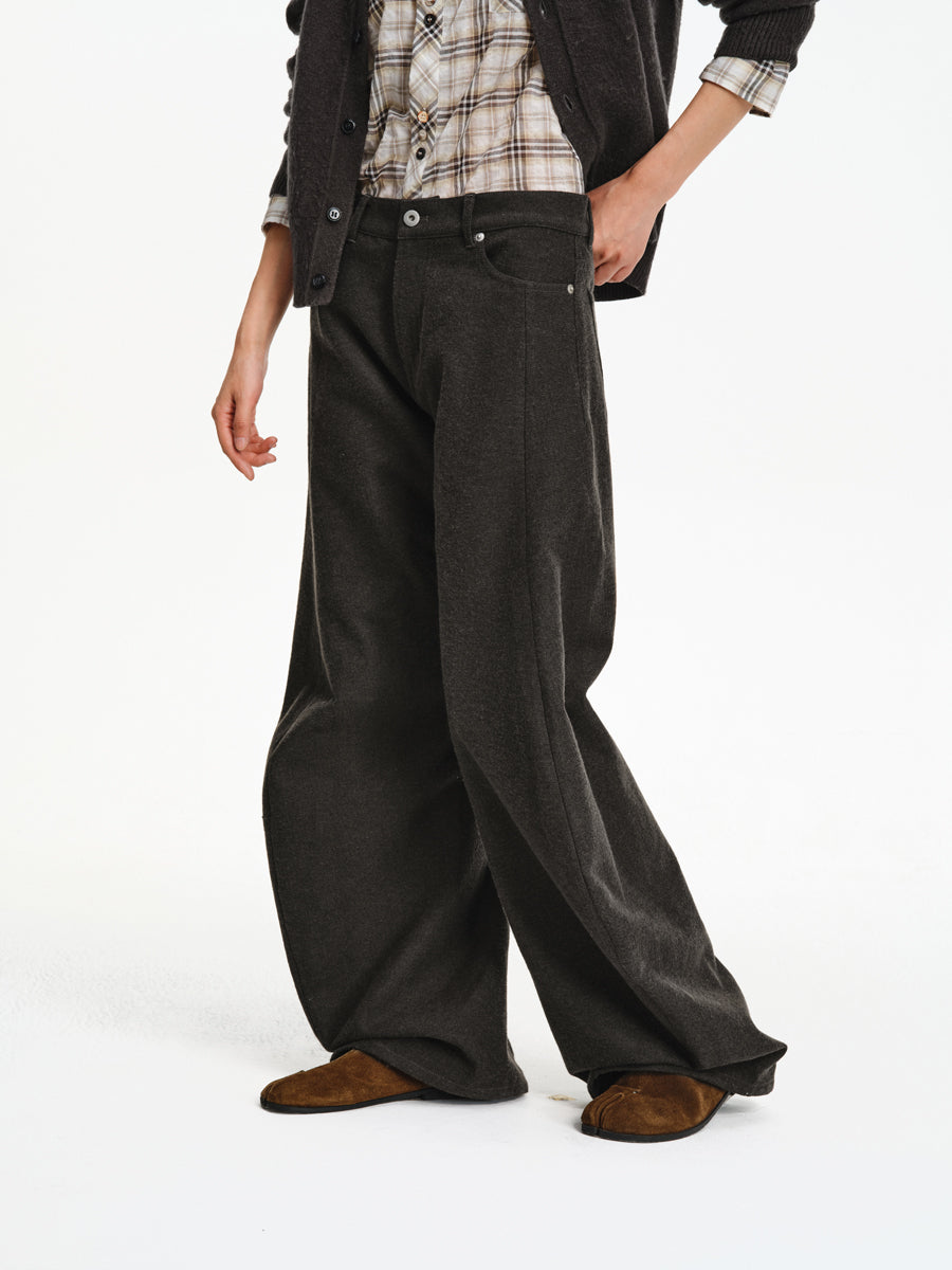 3D Cut Blend Texture Casual Pants