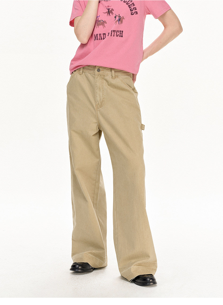Vintage-style Straight-Leg Pants