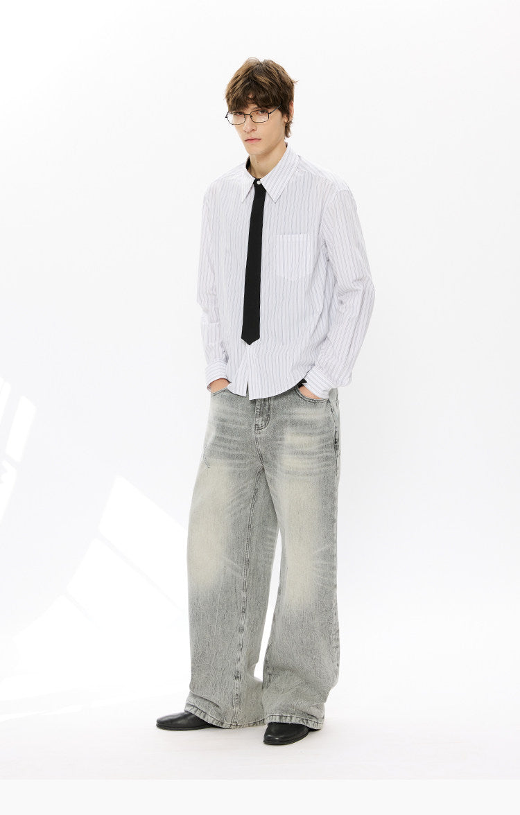 Ripple Wash Denim Pants