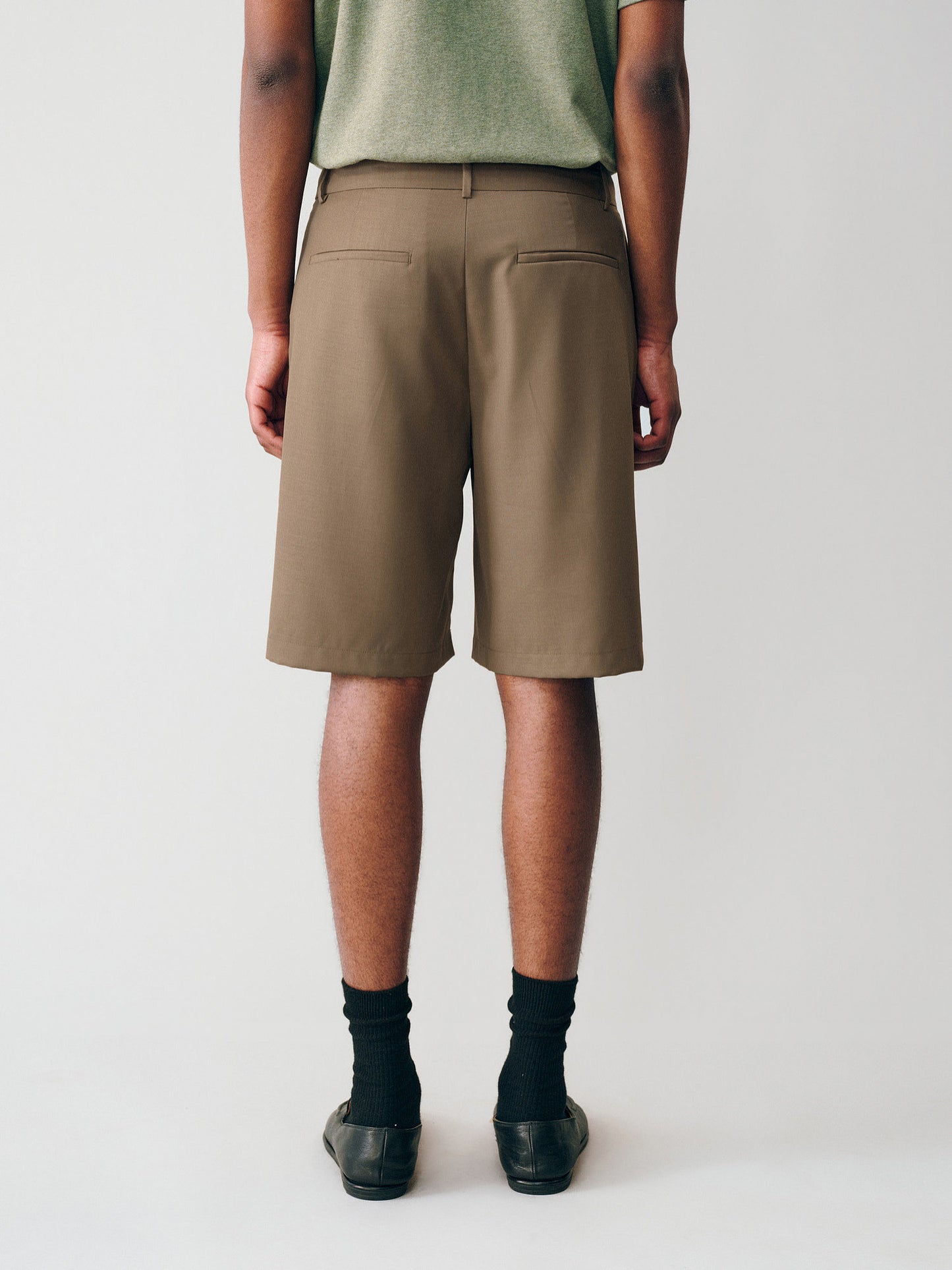 Double-Pleated Shorts