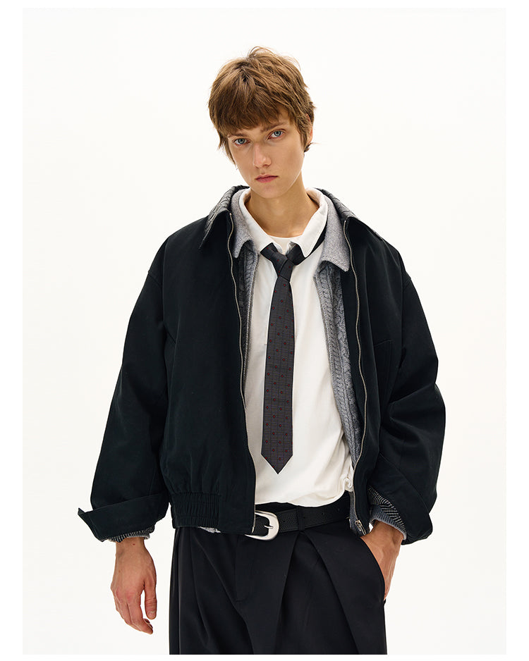 Diamond Leather Collar Jacket