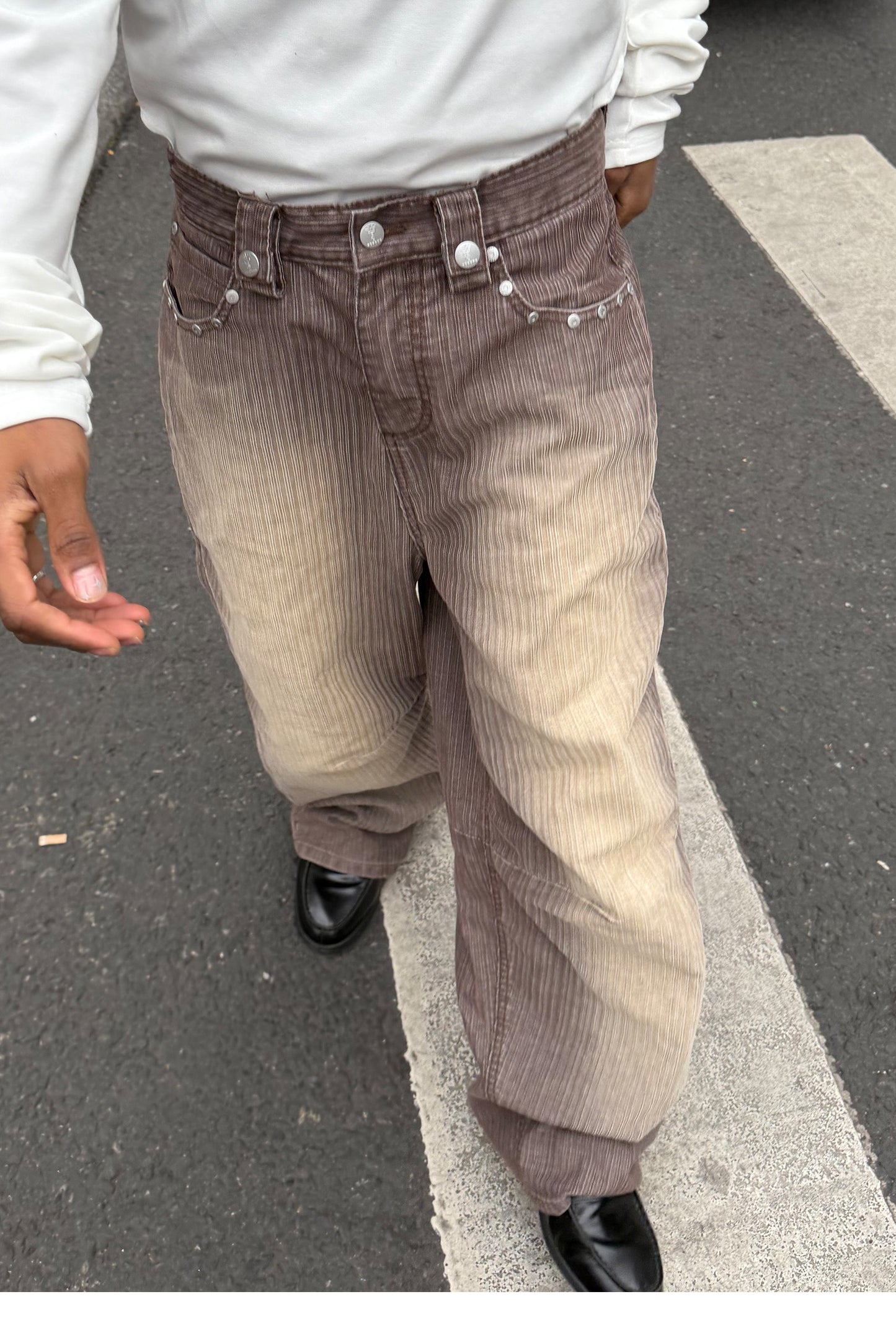 Studded Corduroy Pants