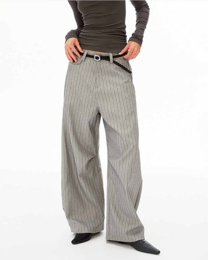High-End Striped Casual Pants