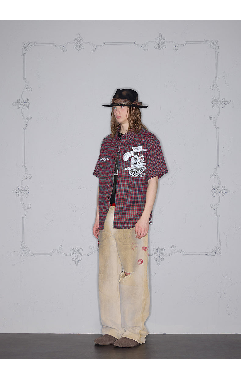 Retro Character Print Shirt