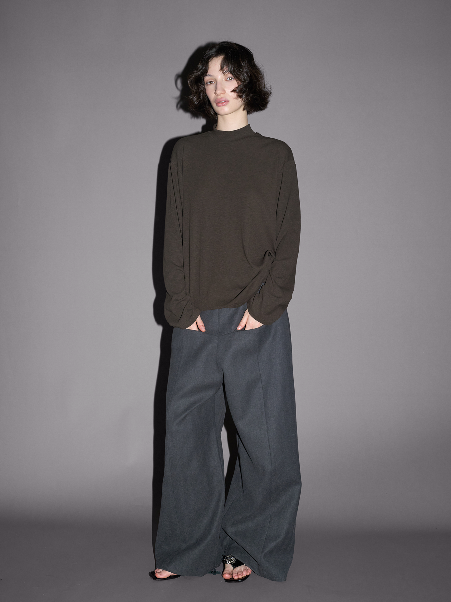 Bamboo Texture Crew Neck T-Shirt