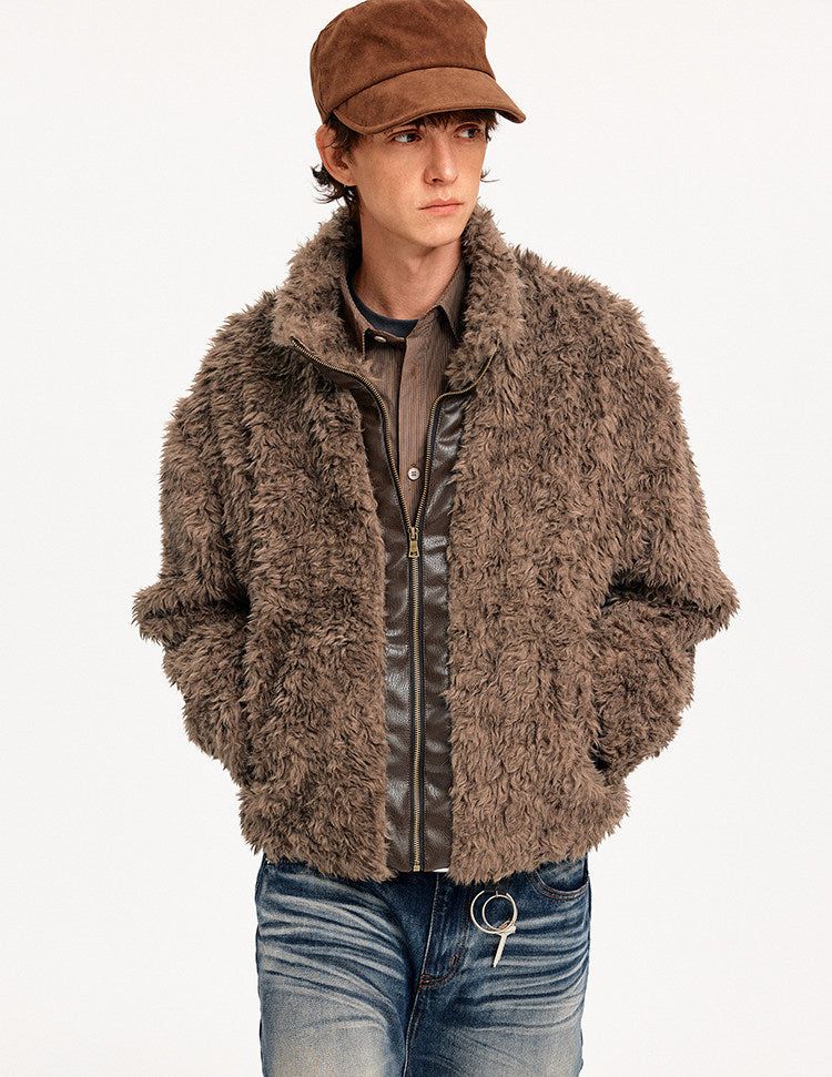 Patchwork Unisex Faux Fur Jacket