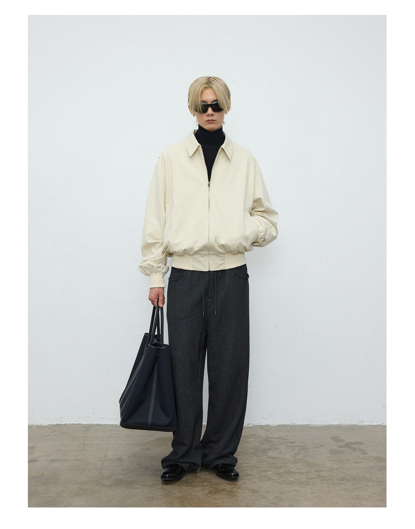 Oversized jacket in corm cotton