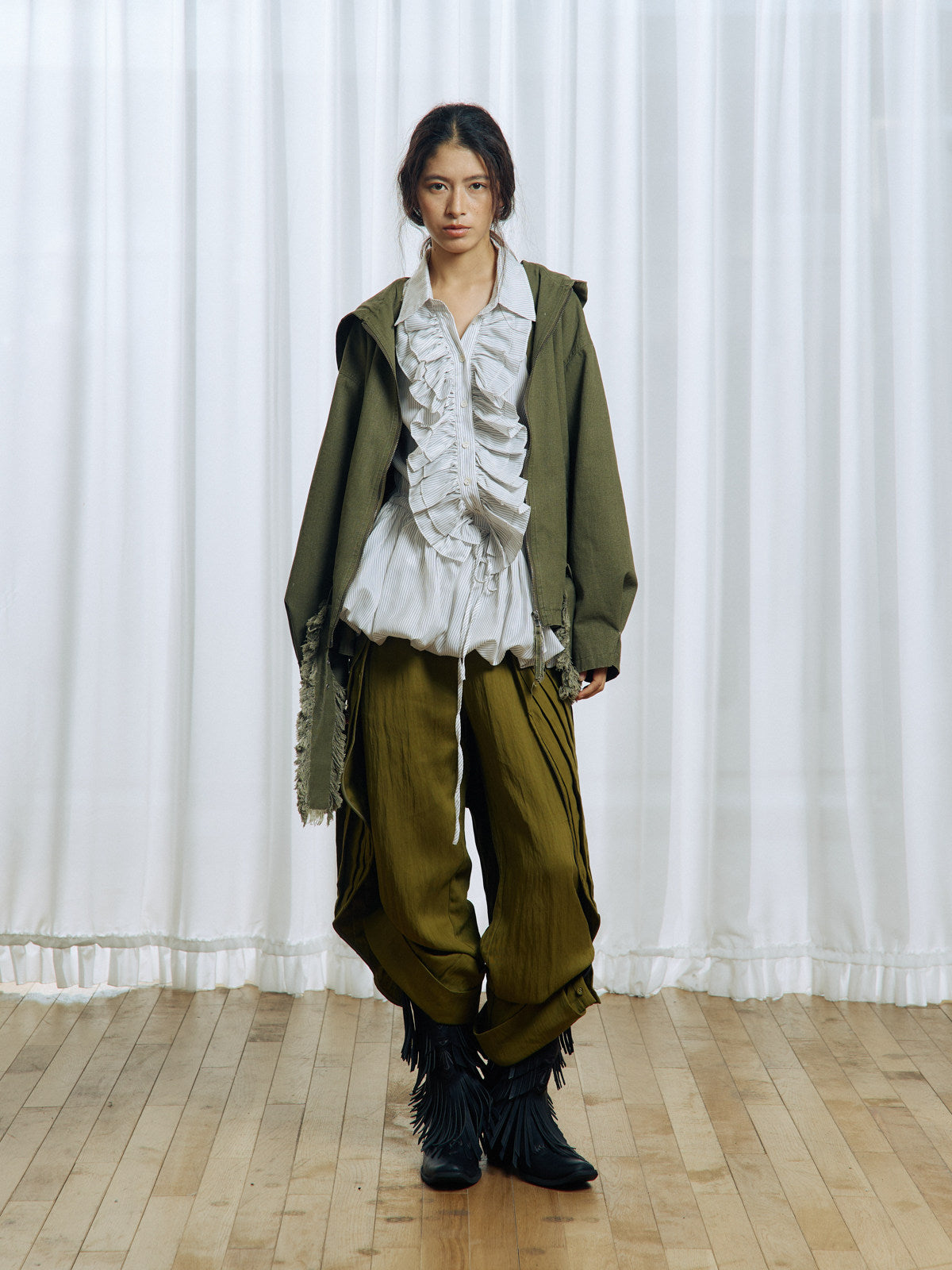 Tassel Large Hooded Jacket