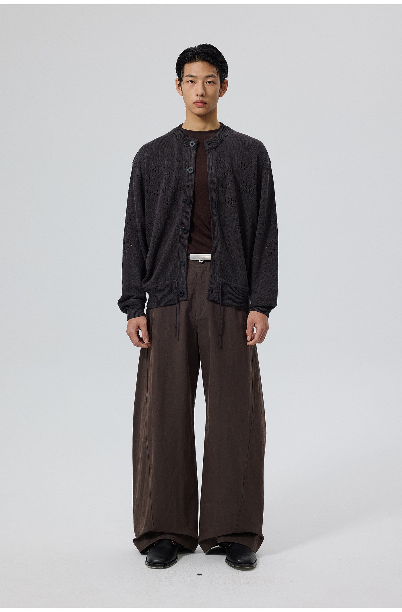 Cotton-Nylon Blend Casual Pants