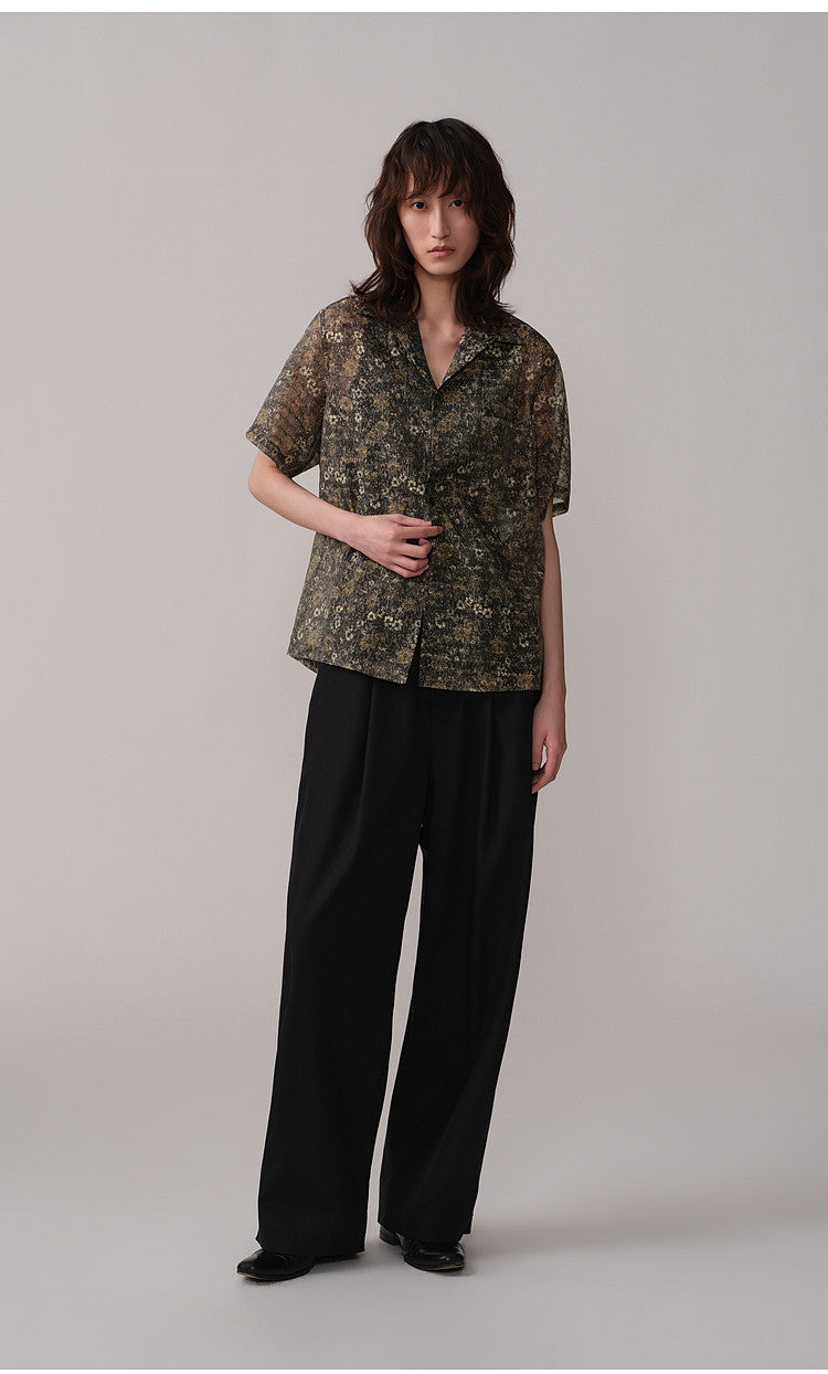 Cuban-Collar Floral Shirt