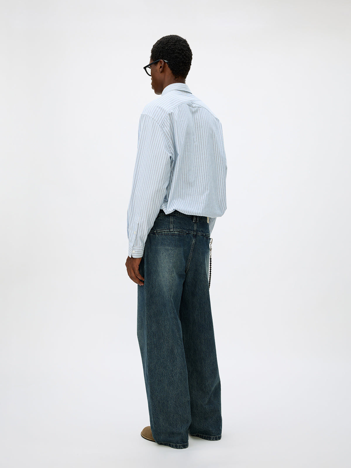 Loose Straight Leg Denim Pants
