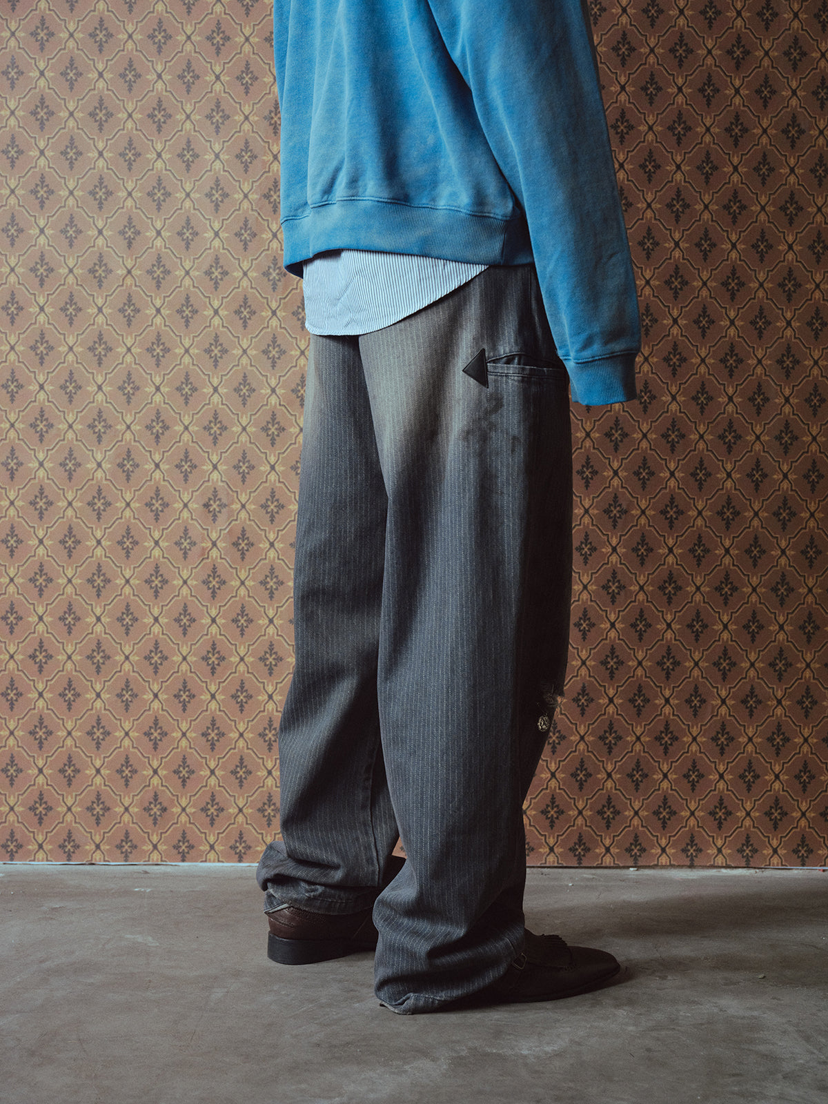 Hand-Painted Denim Pants