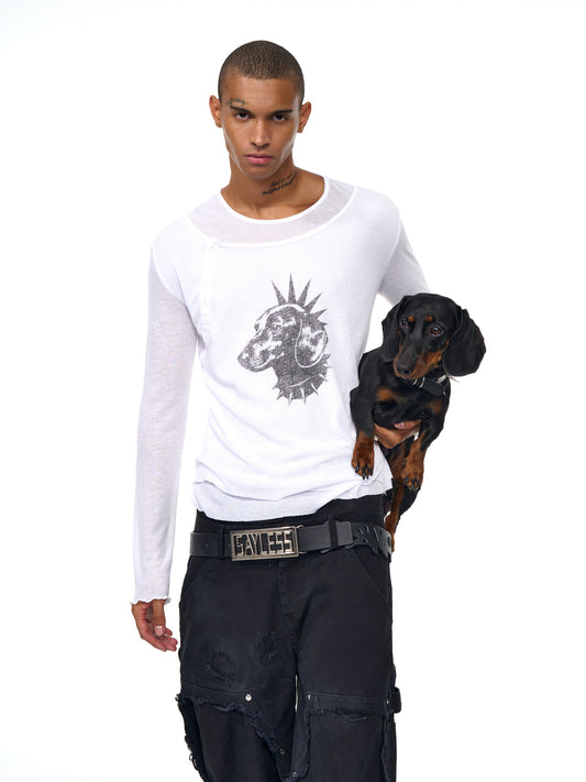 Fan Print Double Layer T-Shirt