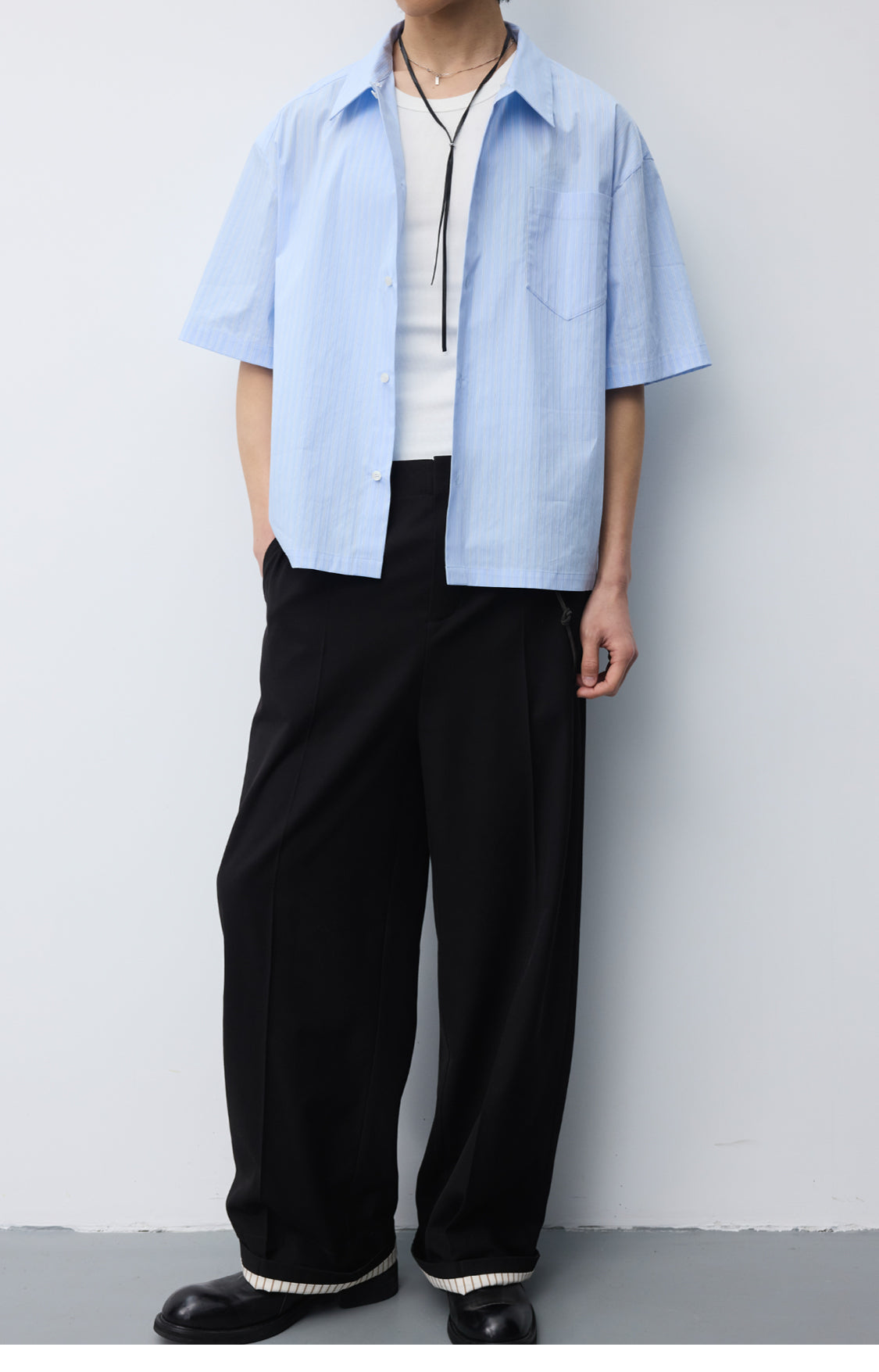 Elasticity Loose-fitting straight pants