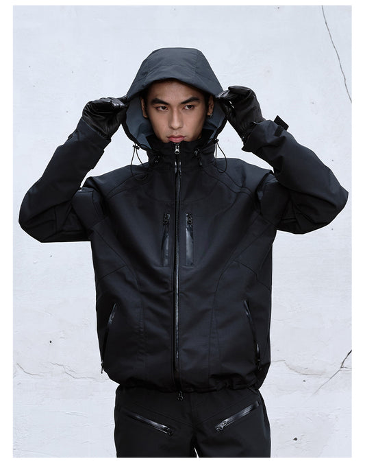 6 pocket hooded jacket