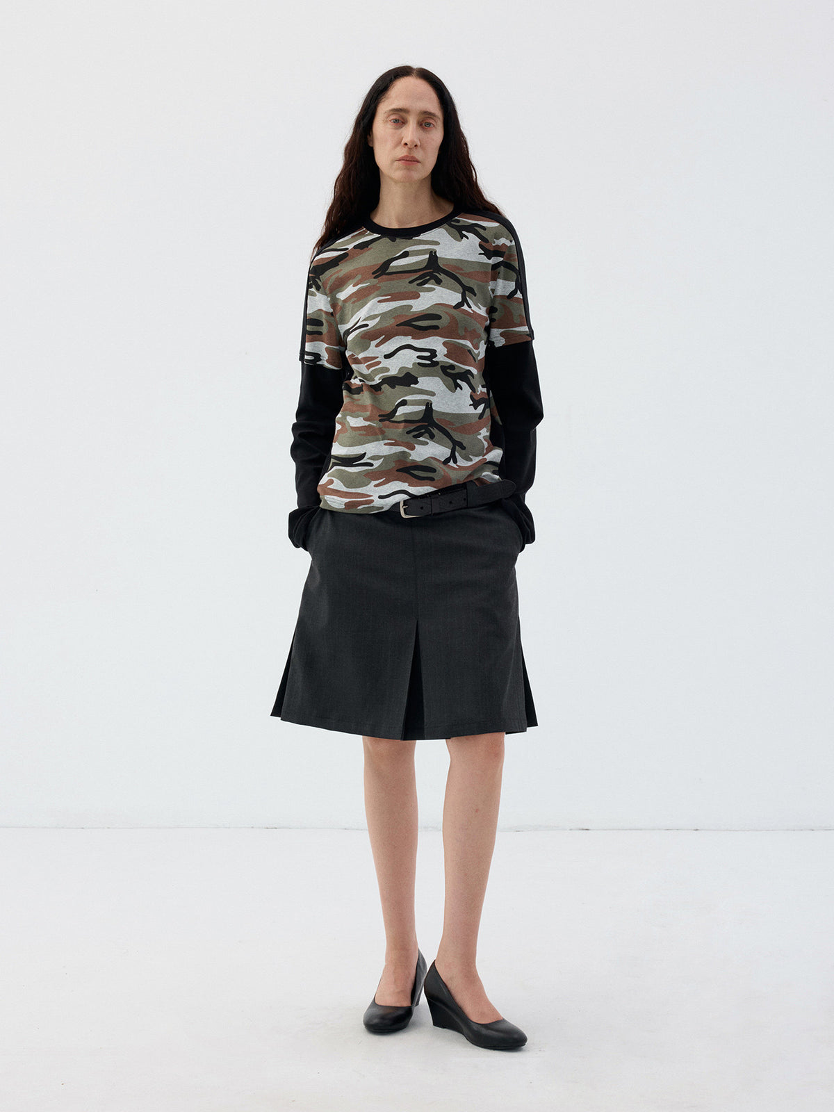 Faux Two-Piece T-Shirt