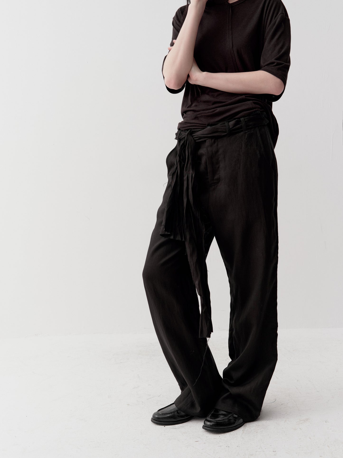Casual Pants with an Asymmetrical Waistband