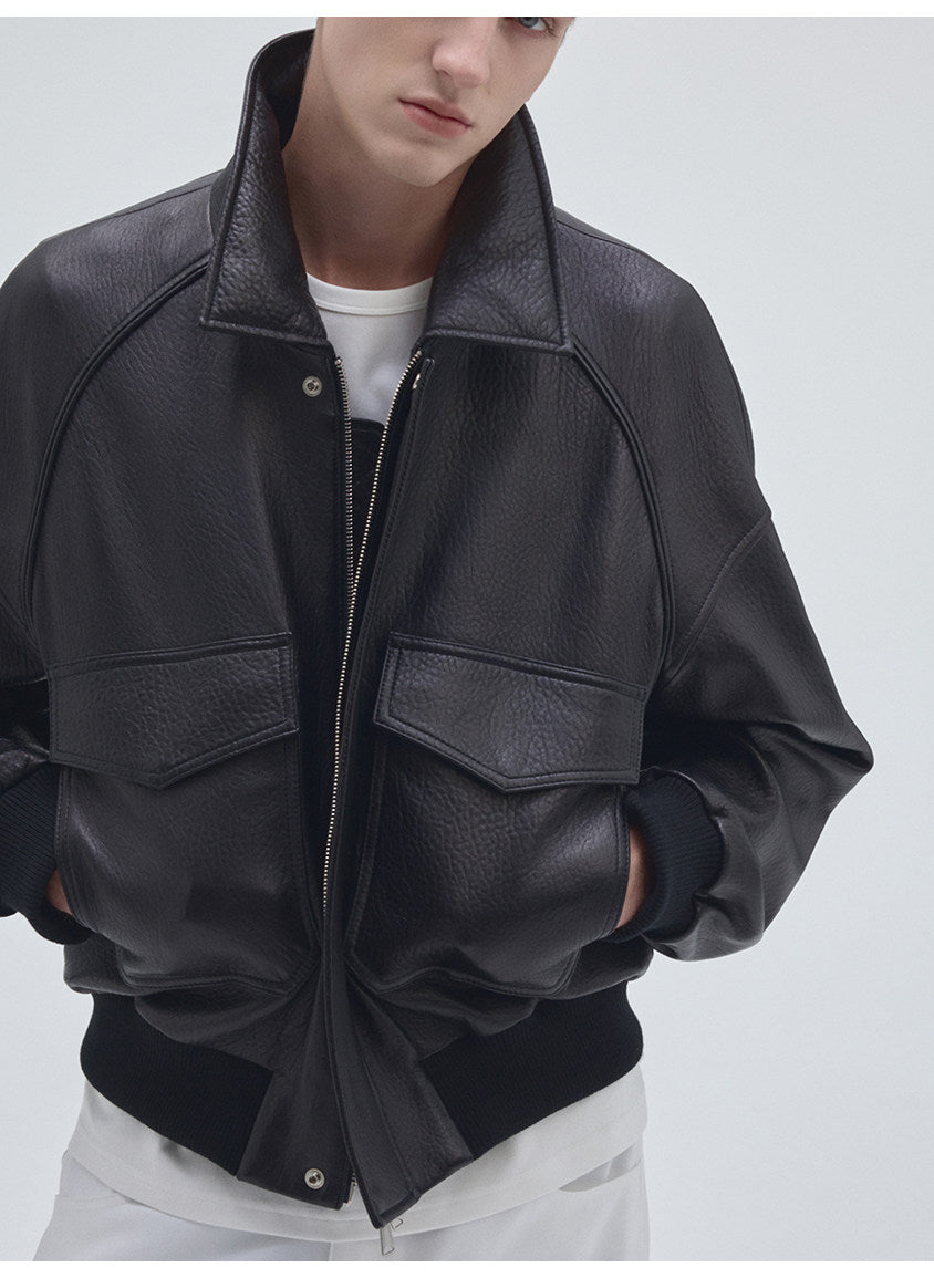 Form-Grain Sheepskin Pocket Jacket