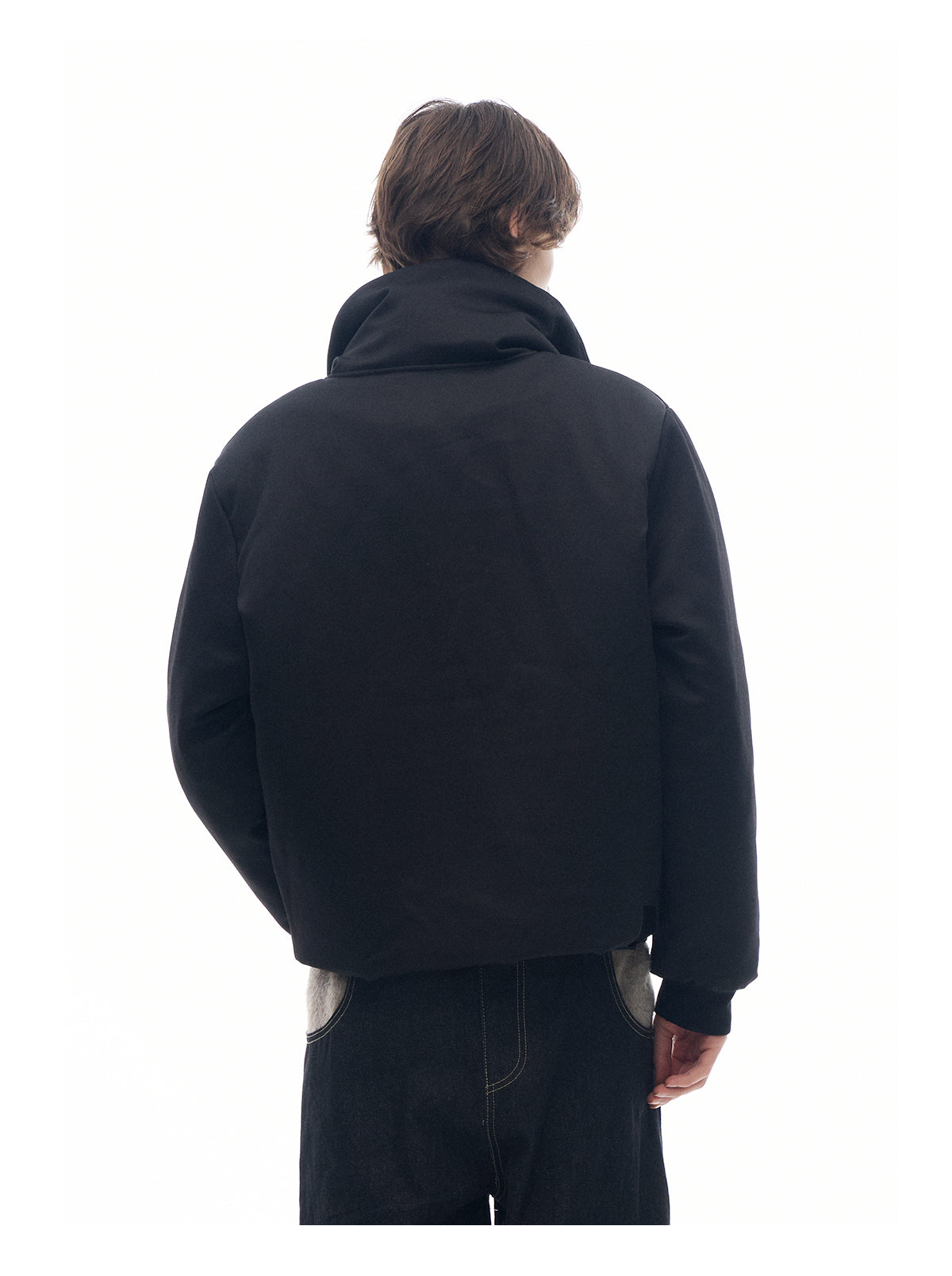 Draped Mink Fur Thick Cotton Jacket