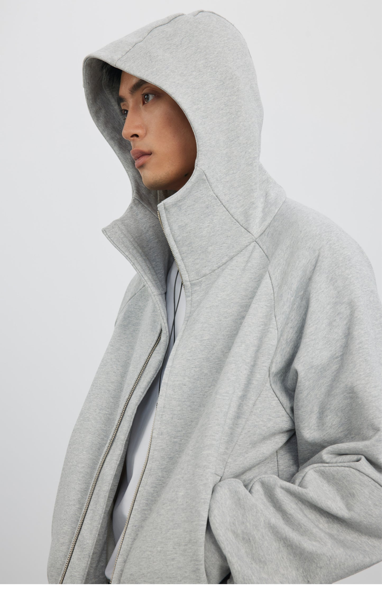 Turtleneck Hooded Sweatshirt