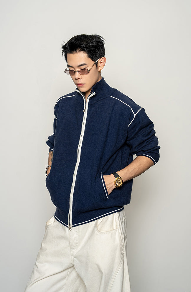 Split-Edge Knit Cardigan