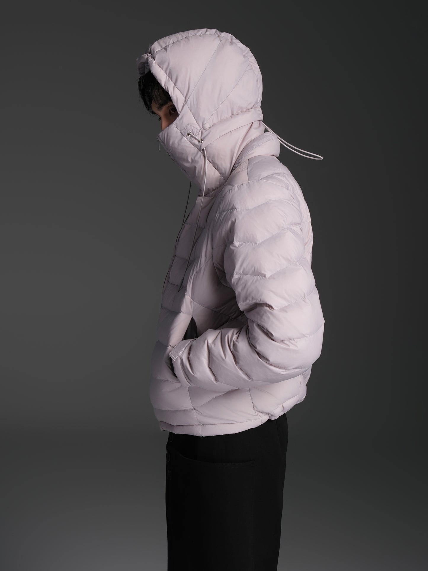 Deconstructed Ribbed Down Jacket