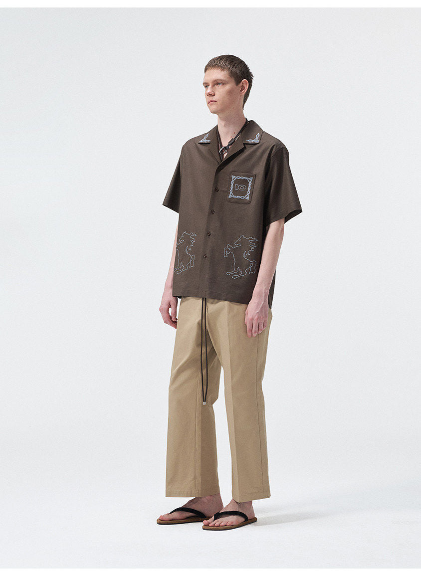 Embroidered Linen Shirt
