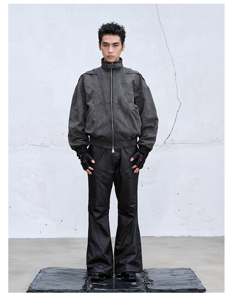 Deconstructed heavy bomber jacket