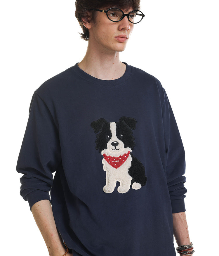 Appliqué embroidery T-shirt