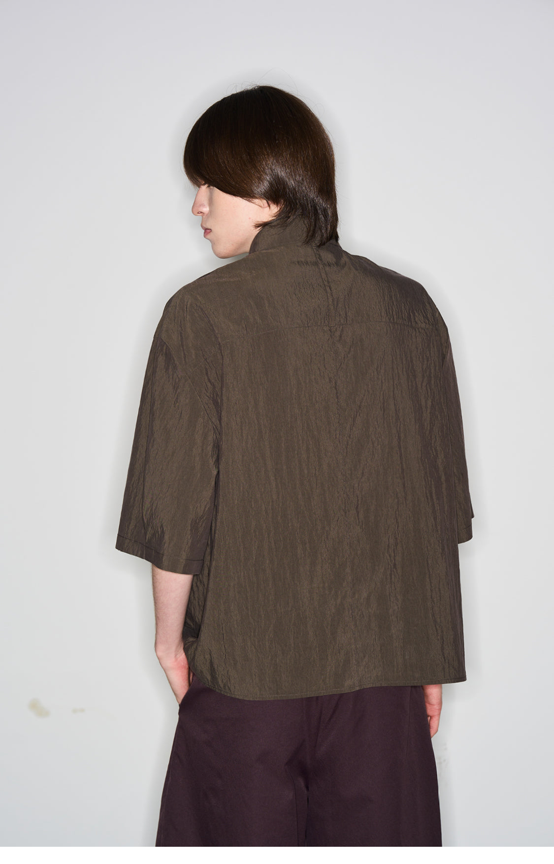 Wrinkled nylon shirt