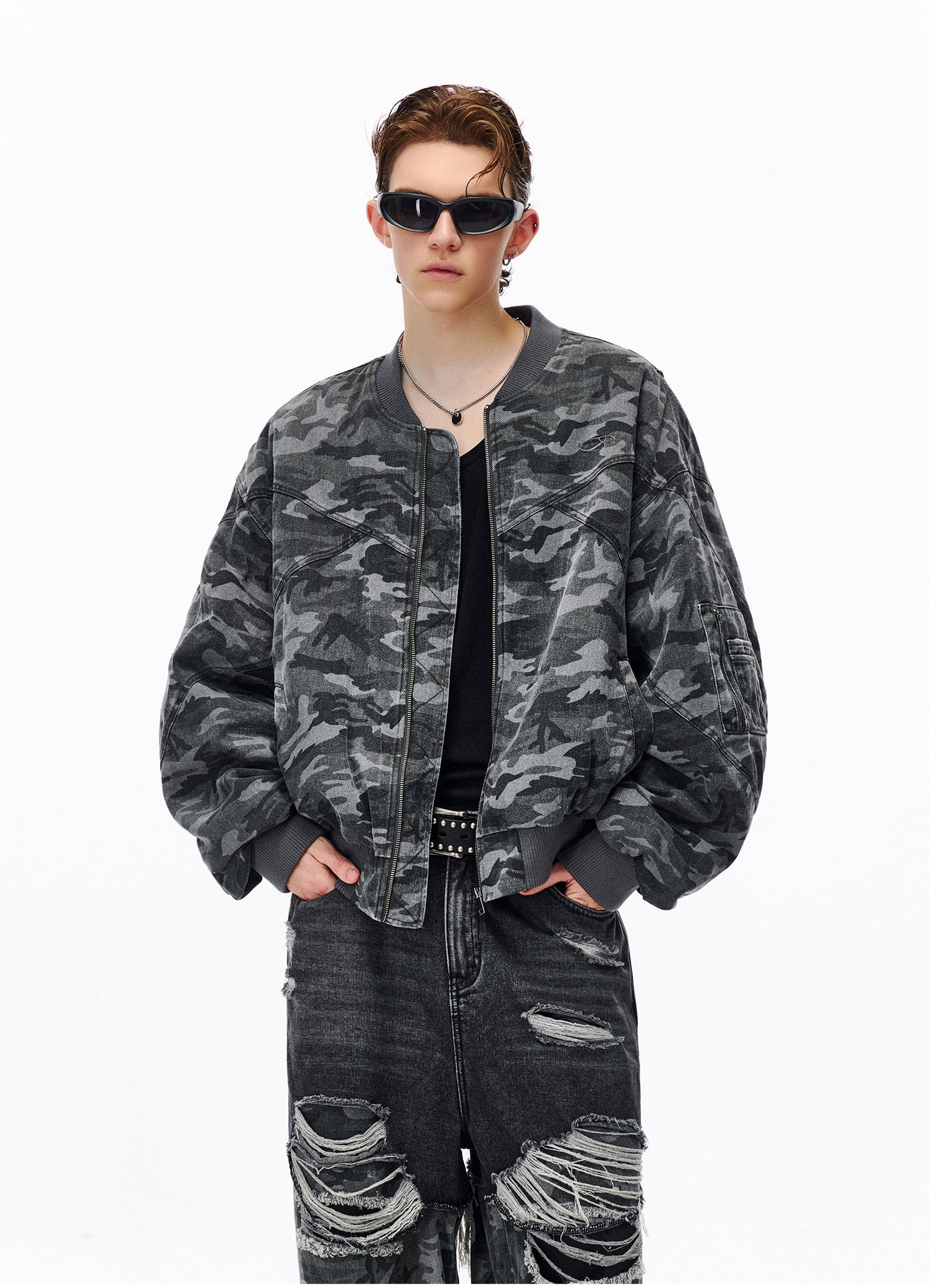 Washed Camouflage Cotton Jacket