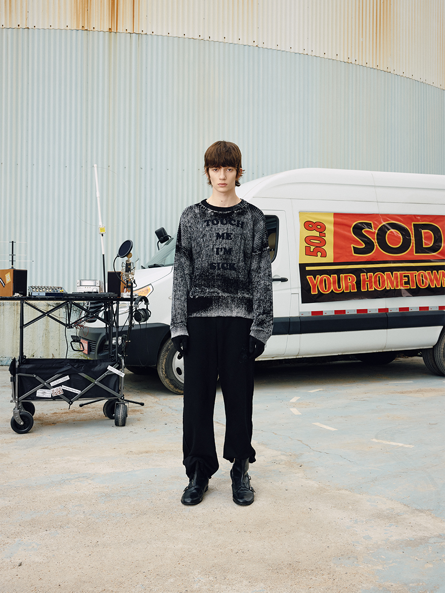 Crew Neck Slogan Sweater