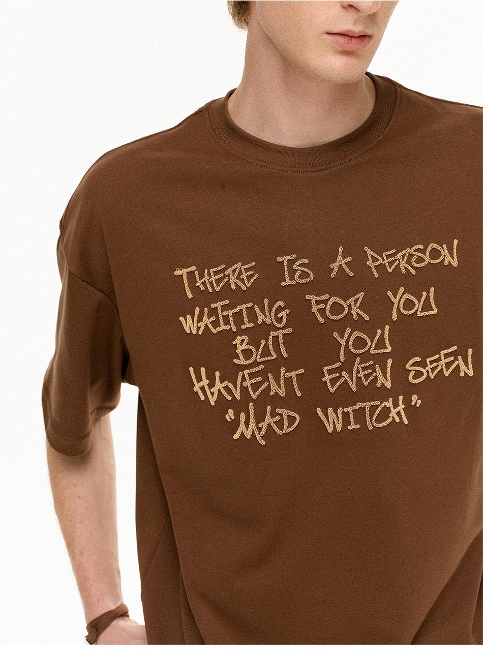Unisex Casual Embroidered T-Shirt